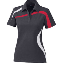 North End Women's Black Silk Impact Performance Colorblock Polo