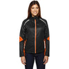 North End Women's Black/Mandarin Orange Dynamo Performance Hybrid Jacket