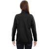 North End Women's Black Splice Soft Shell Jacket with Laser Welding