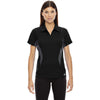 North End Women's Black Serac Performance Zippered Polo