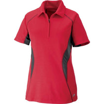 North End Women's Olympic Red Serac Performance Zippered Polo