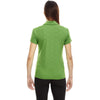 North End Women's Valley Green Silk Stretch Embossed Print Polo