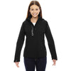 North End Women's Black Axis Jacket with Print Graphic Accents