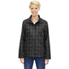 North End Women's Black Locale Lightweight City Plaid Jacket