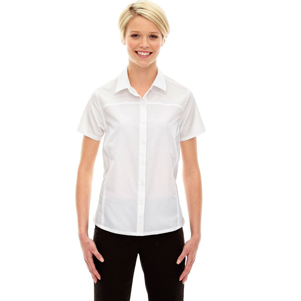 North End Women's White Charge Performance Short-Sleeve Shirt