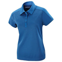 North End Women's Nautical Blue Symmetry Coffee Performance Polo