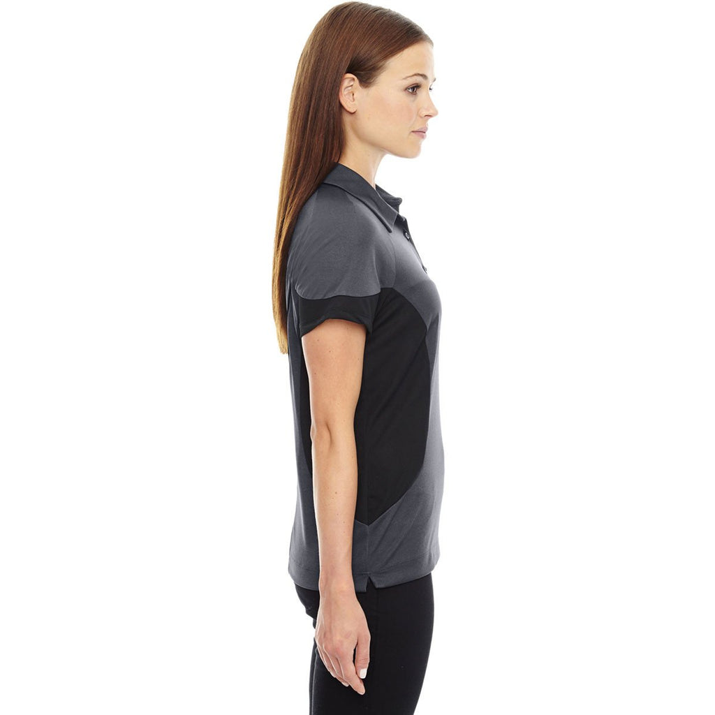 North End Women's Carbon Refresh Coffee Performance Melange Jersey Polo