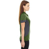 North End Women's Fern Refresh Coffee Performance Melange Jersey Polo