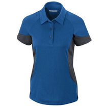 North End Women's Nautical Blue Refresh Coffee Performance Melange Jersey Polo