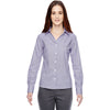 North End Women's Royal Purple Precise Two-Ply 80'S Dobby Taped Shirt