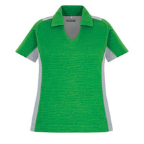 North End Women's Green Flash Performance Embossed Print Polo