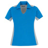 North End Women's Olympic Blue Performance Embossed Print Polo