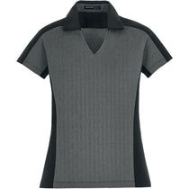 North End Women's Black Merge Blend Melange Polo