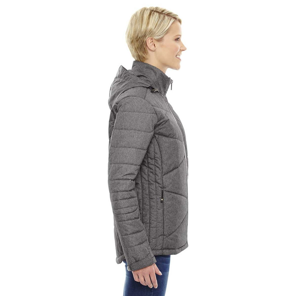 North End Women's Carbon Heather Insulated Jacket with Heat Reflect Technology