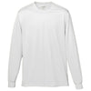 Augusta Sportswear Men's White Wicking Long-Sleeve T-Shirt