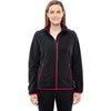 North End Women's Black/Olympic Red Fleece Jacket