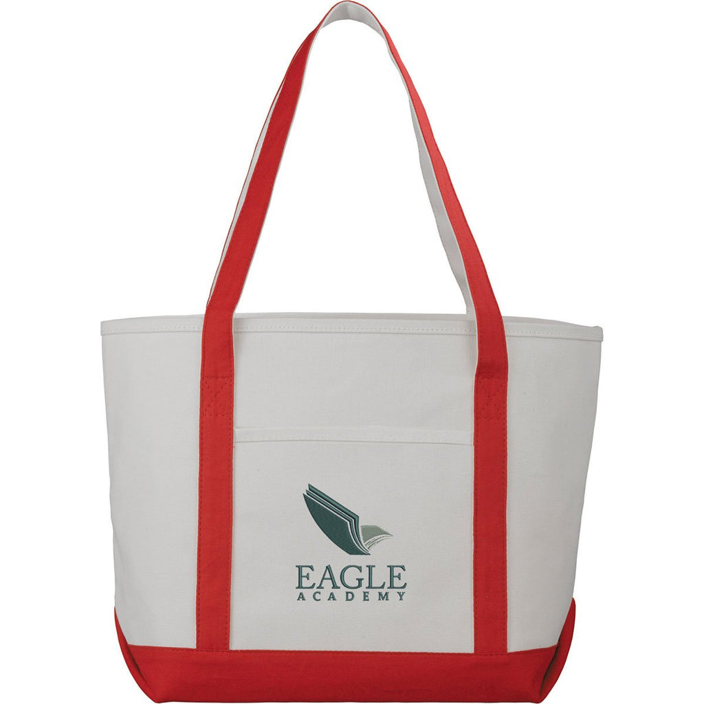 Leed's Red Cotton Canvas Premium Boat Tote 18 oz