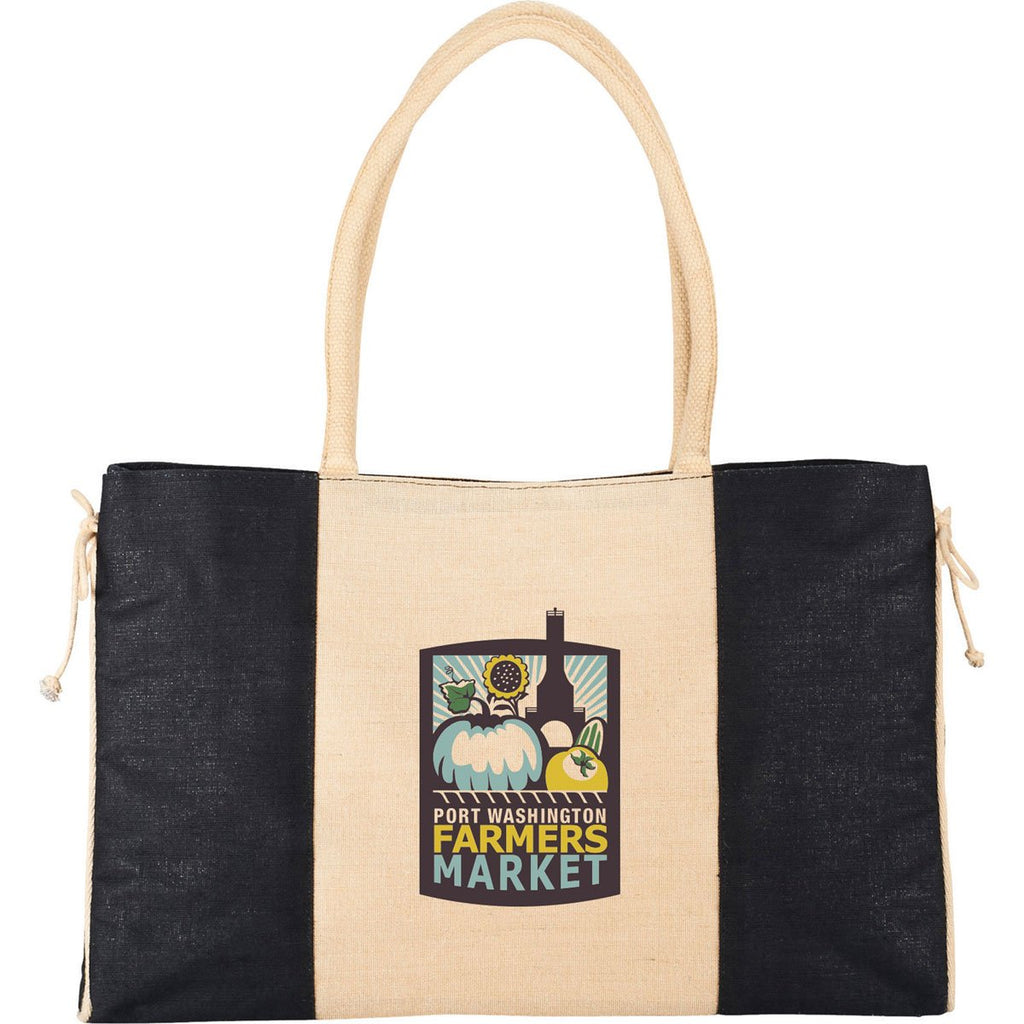 Leed's Natural/Black Resort Jute Tote