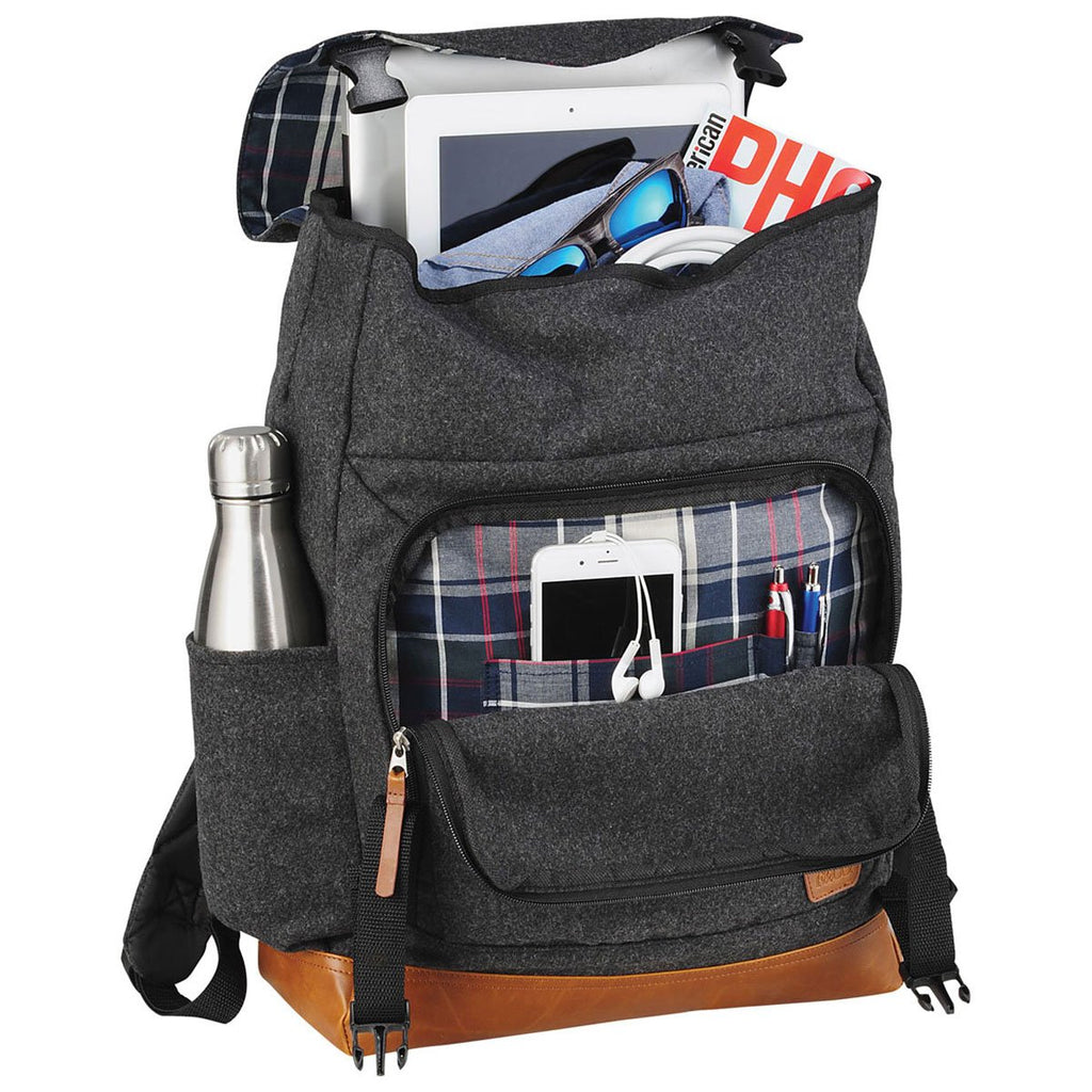 Field & Co. Charcoal Campster Wool 15" Rucksack Backpack