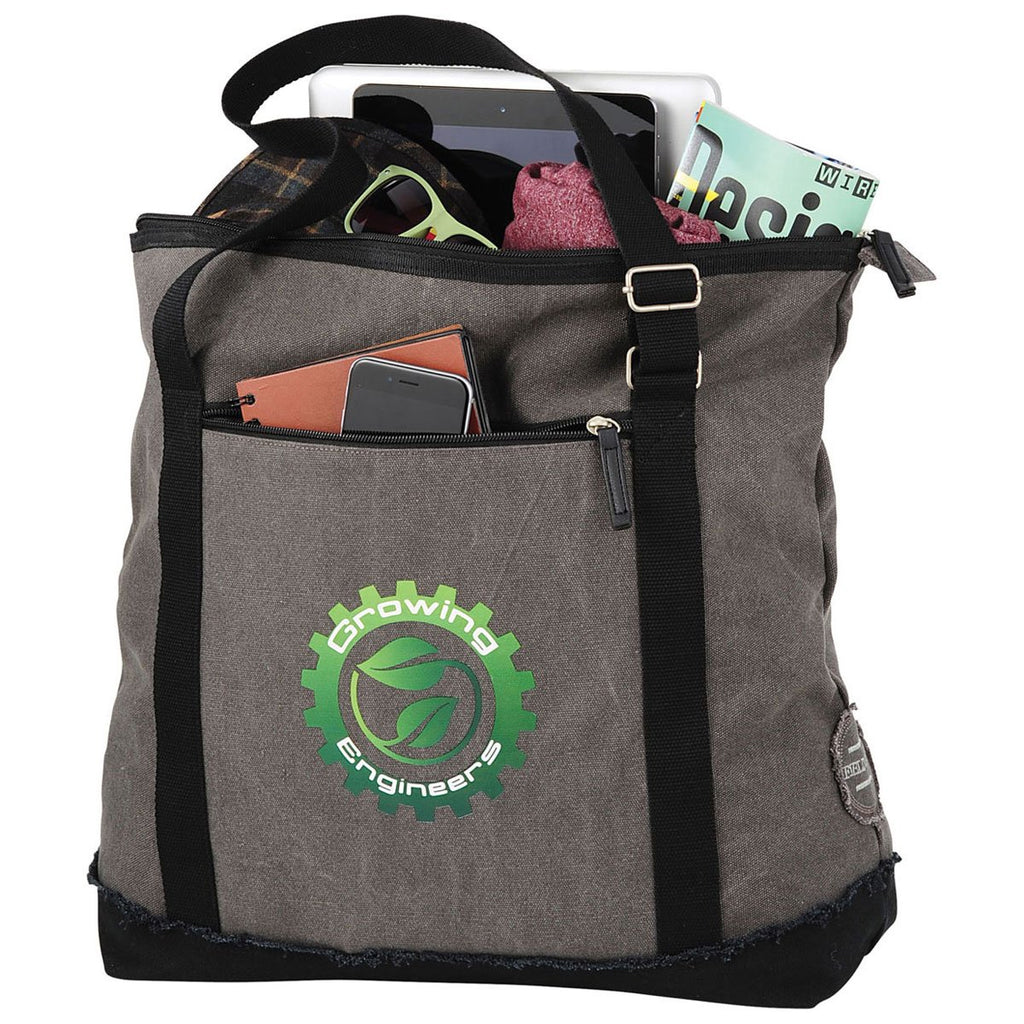 Field & Co. Grey Hudson 15" Computer Backpack Tote