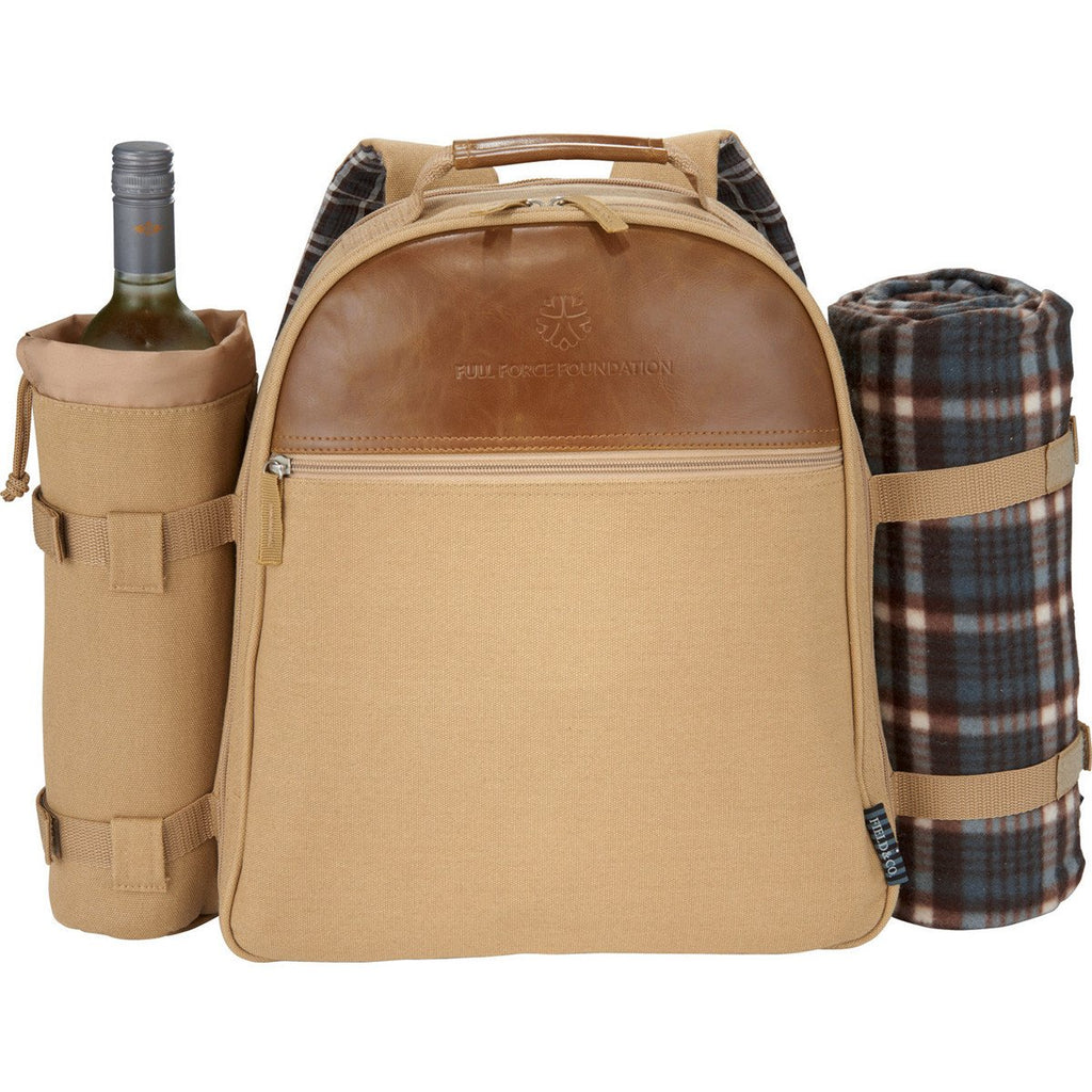 Field & Co. Light Brown Cambridge Picnic Backpack Set