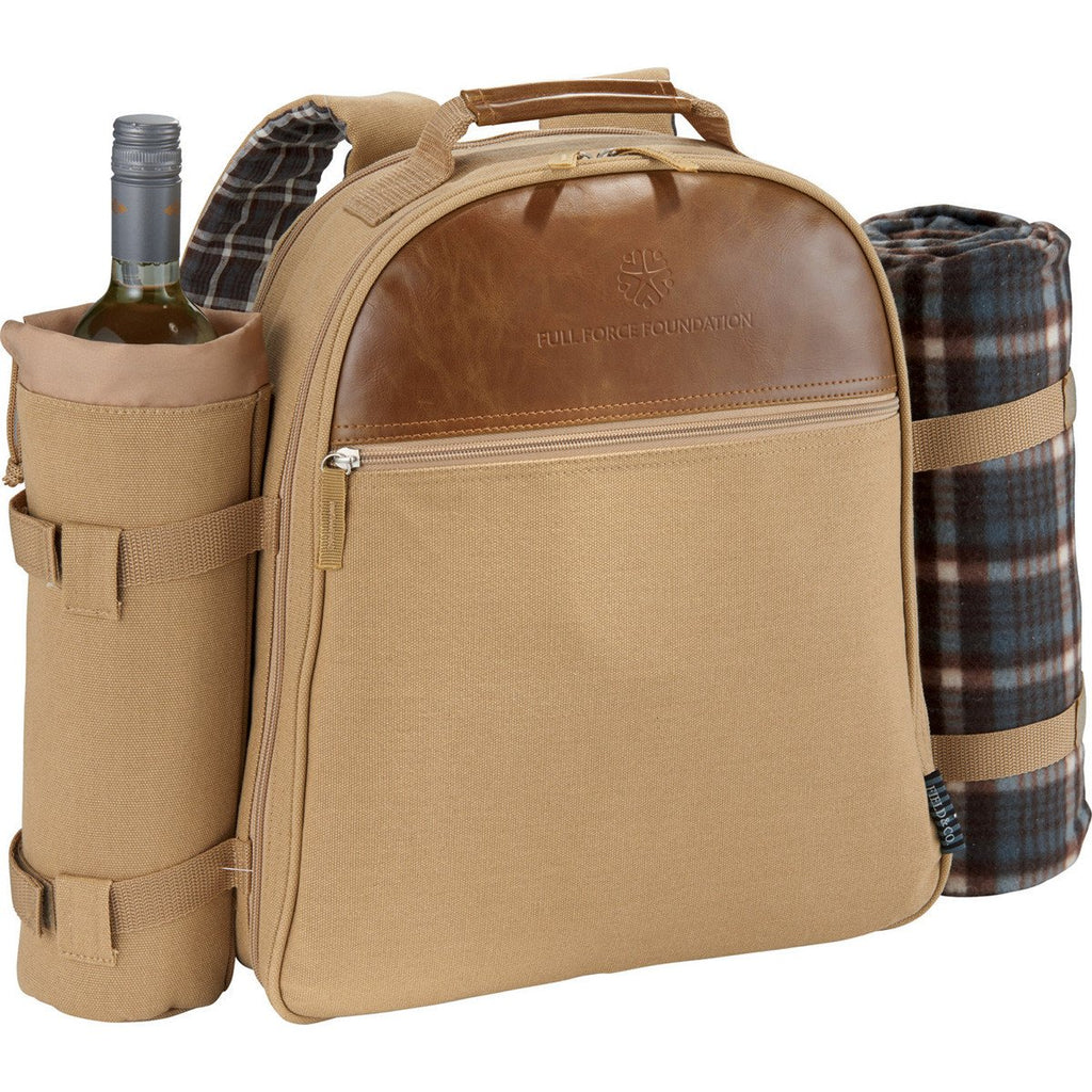 Field & Co. Light Brown Cambridge Picnic Backpack Set