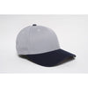 Pacific Headwear Silver/Navy Universal Wool Cap