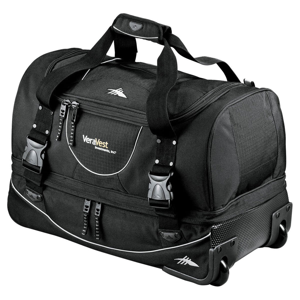High Sierra Black 22" Carry-On Rolling Duffel Bag