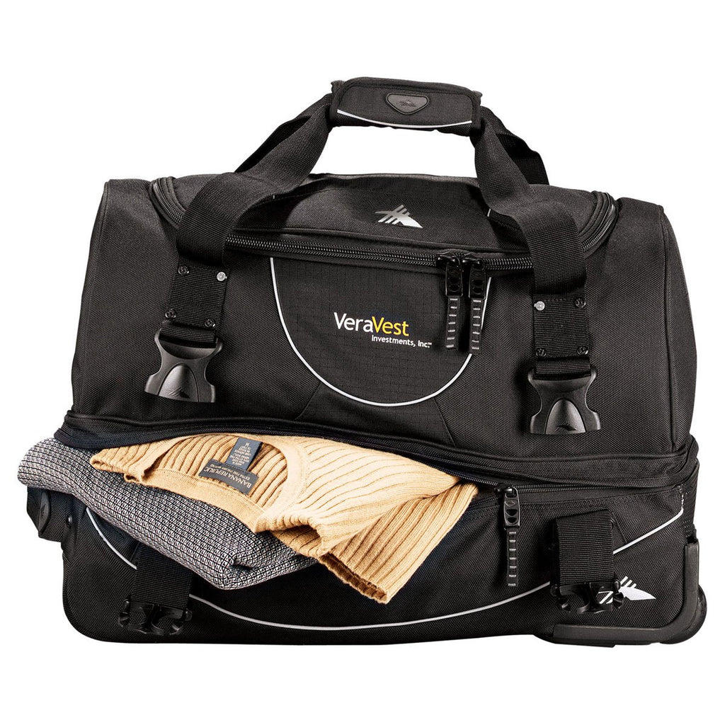 High Sierra Black 22" Carry-On Rolling Duffel Bag