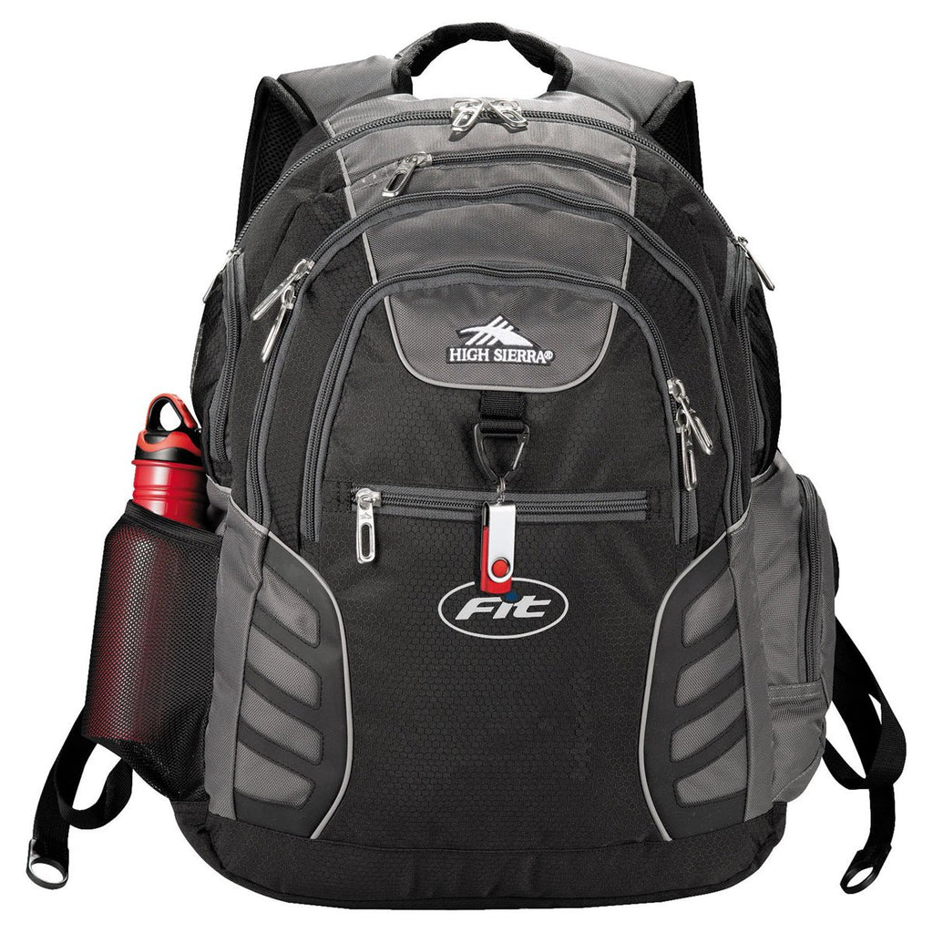 High Sierra Black Big Wig 17" Computer Backpack
