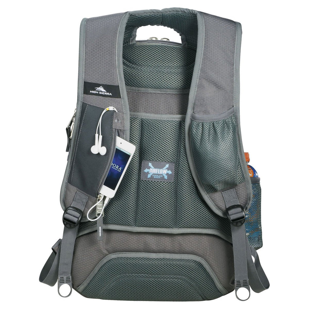 High Sierra Grey Vortex Fly-By 17" Computer Backpack