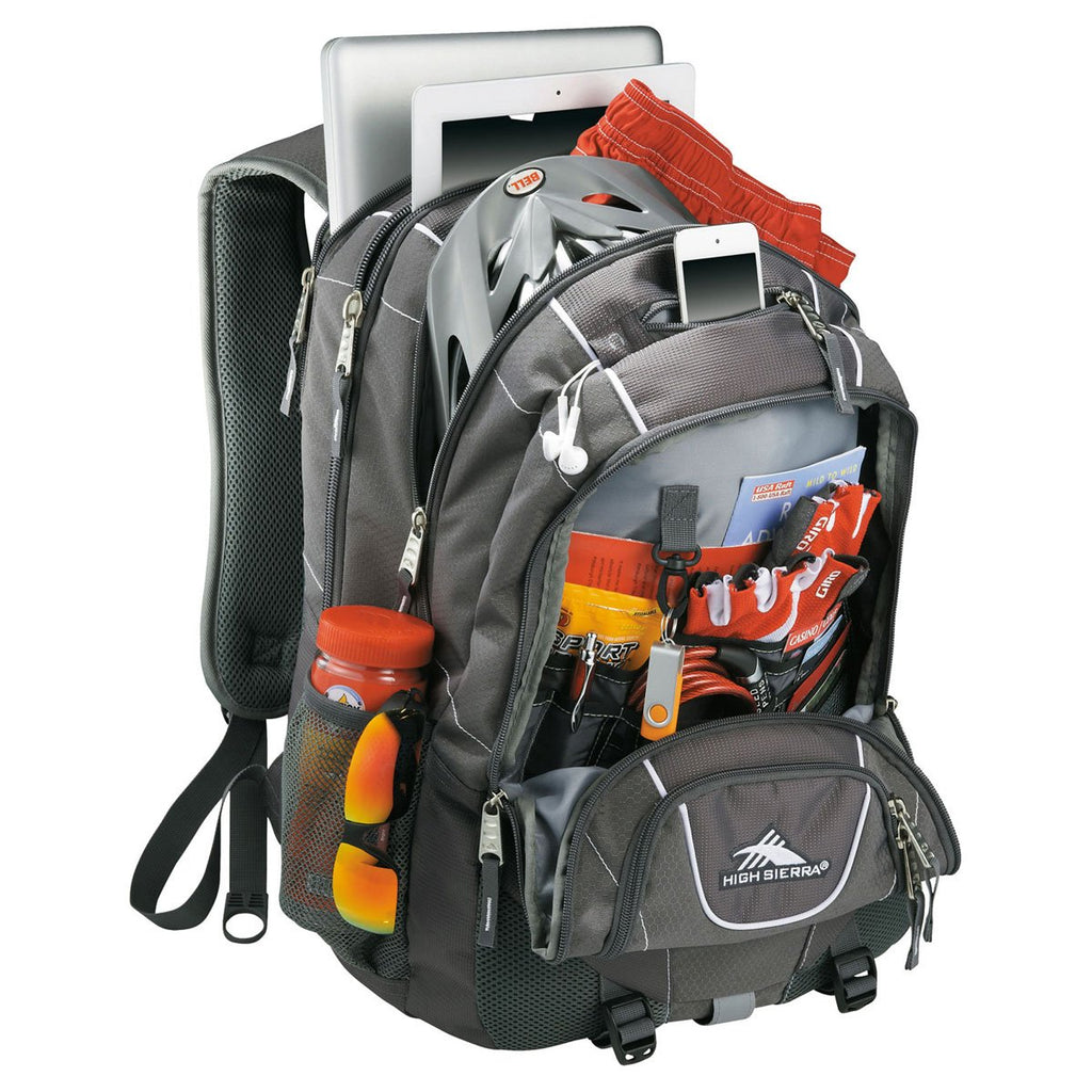High Sierra Grey Vortex Fly-By 17" Computer Backpack