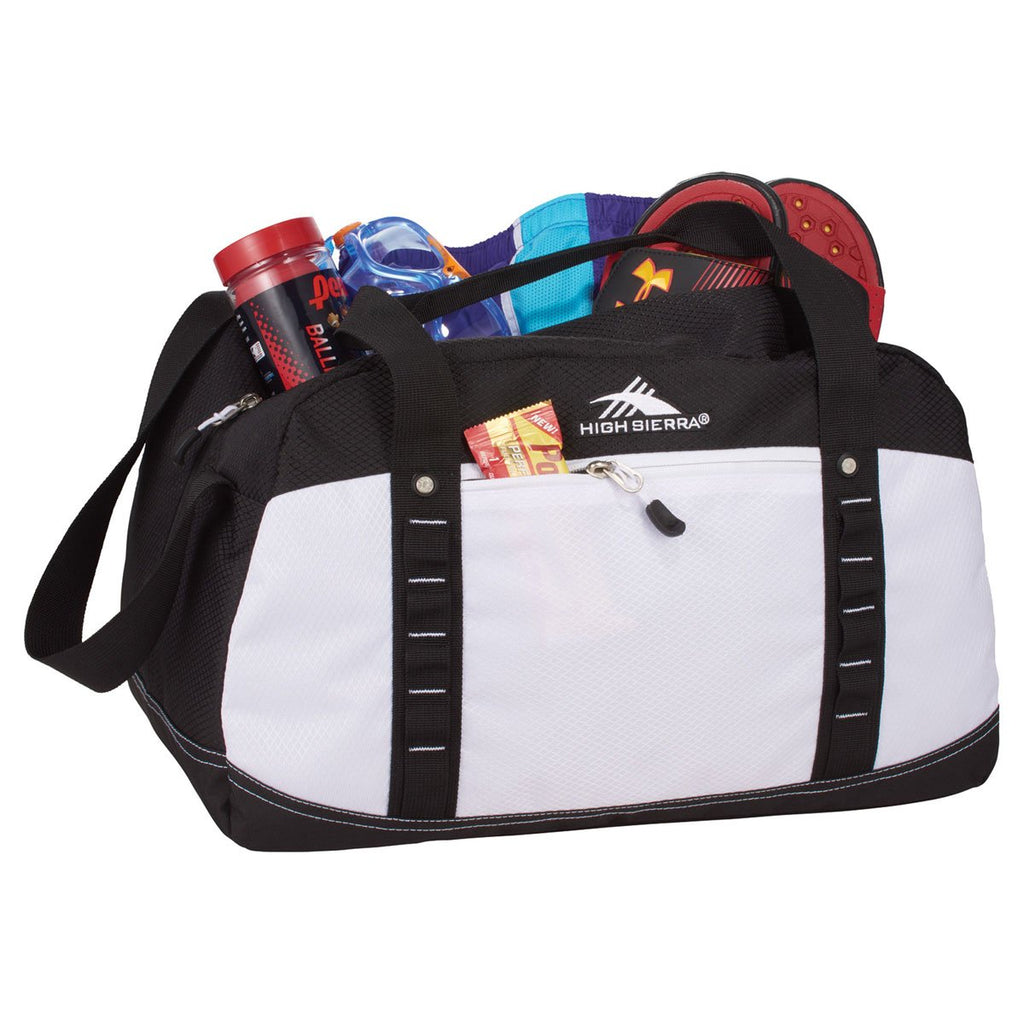 High Sierra White Free Throw 21.5" Duffel Bag