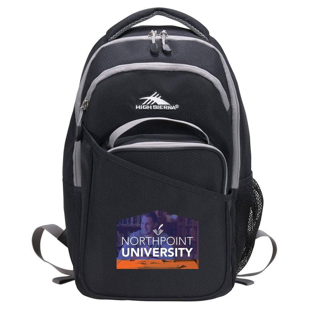 High Sierra Black 15" Computer Backpack w/ Lunch Cooler