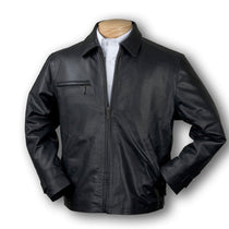 Burk's Bay Men's Black Classic Italian Driving Jacket