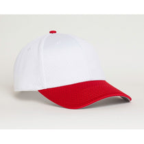 Pacific Headwear White/Red Universal Fitted Coolport Mesh Cap