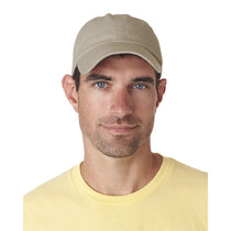 UltraClub Men's Khaki Classic Cut Chino Cotton Twill Unconstructed Cap