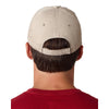 UltraClub Men's Khaki/Maroon Classic Cut Chino Cotton Twill Unstructured Two-Tone Cap