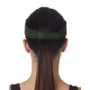 UltraClub Women's Forest Green/White Classic Cut Brushed Cotton Twill Sandwich Visor