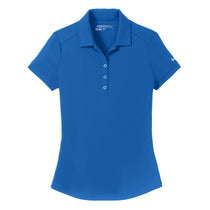 Nike Women's Gym Blue Dri-FIT Smooth Performance Polo