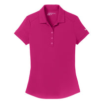 Nike Women's Bright Pink Dri-FIT Smooth Performance Polo