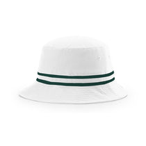 Richardson White/Dark Green Outdoor Bucket Hat with Two Color Band