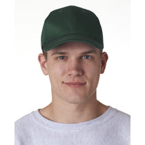 UltraClub Men's Forest Green Classic Cut Cotton Twill 6-Panel Cap