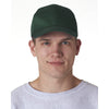 UltraClub Men's Forest Green Classic Cut Cotton Twill 6-Panel Cap