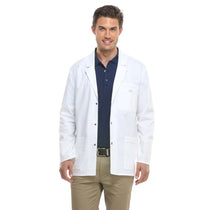 Dickies Men's White Gen Flex Youtility Snap-Front Lab Coat