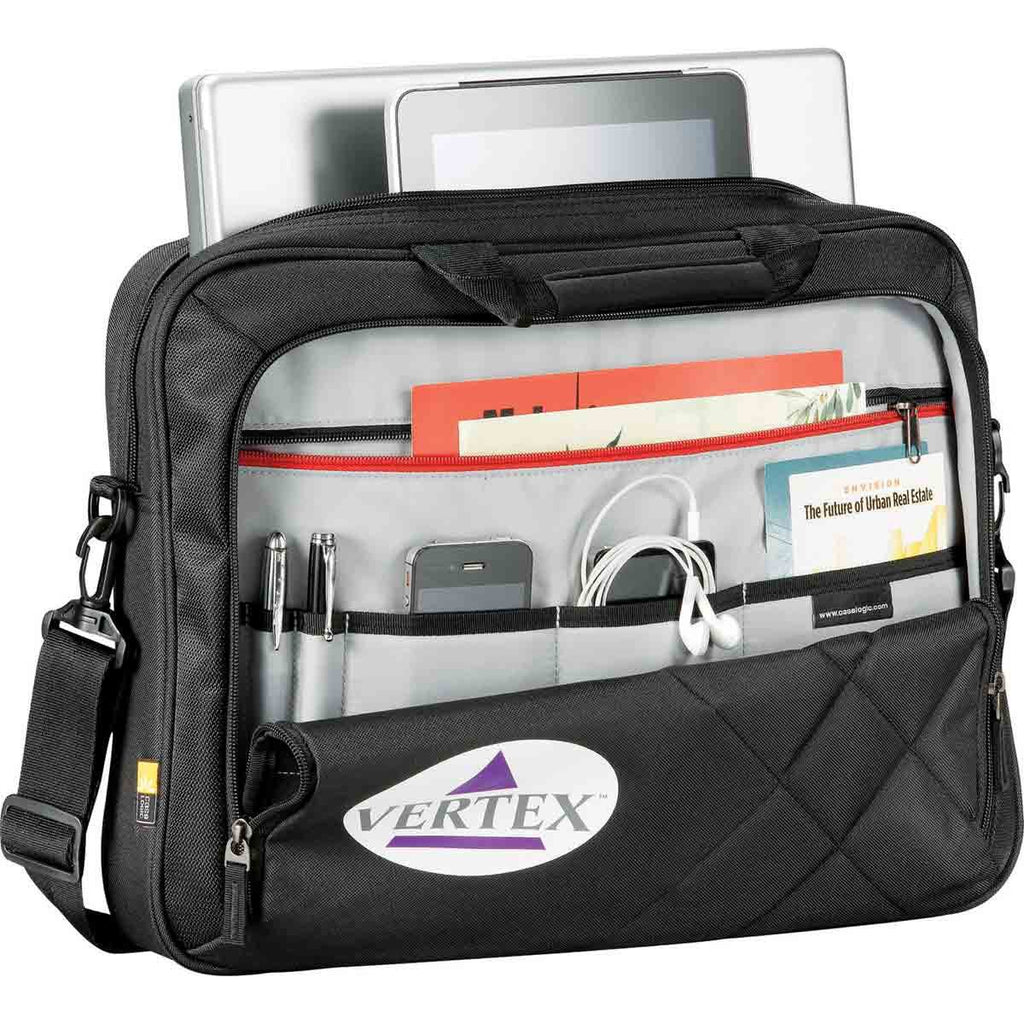 Case Logic Black Cross-Hatch 17" Computer Briefcase