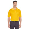 UltraClub Men's Gold Cool & Dry Mesh Pique Polo