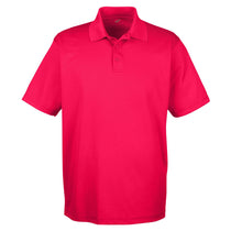 UltraClub Men's Red Cool & Dry Mesh Pique Polo
