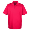 UltraClub Men's Red Cool & Dry Mesh Pique Polo