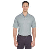 UltraClub Men's Silver Cool & Dry Mesh Pique Polo